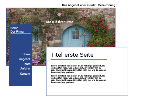 Pauschale Internetseite Template 2